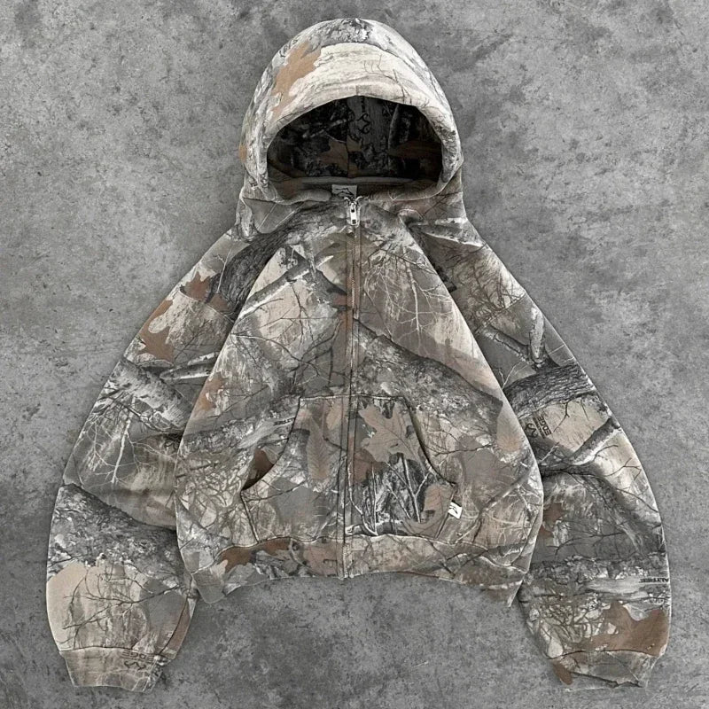 Oversized Camouflage Hoodie