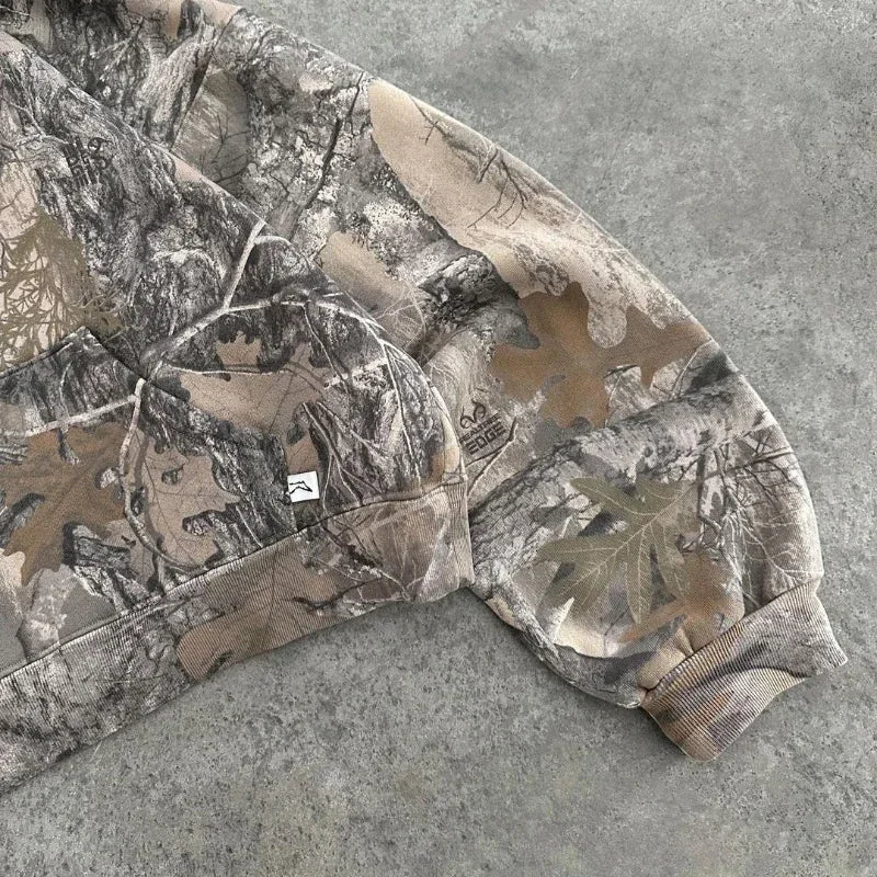Oversized Camouflage Hoodie