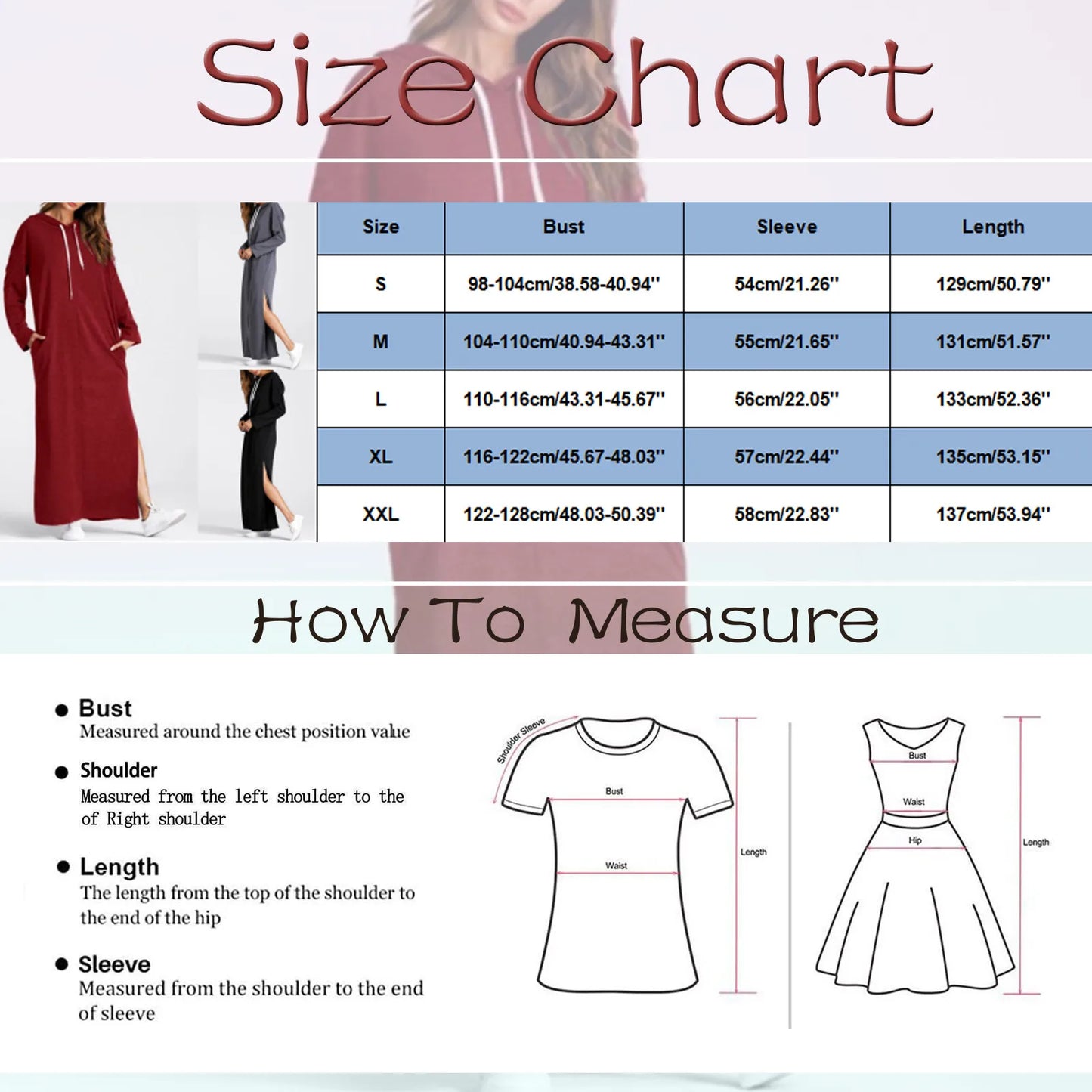 JuliaFashion - Women Maxi Casual Solid Color Drawstring Long Hooded With Pockets Autumn Long Sleeve Hoodies Sweatshirt Dress