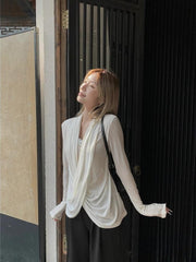 Wrap Lace Blouse