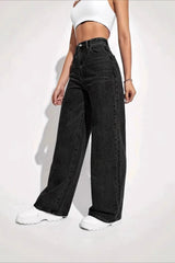 High Waist Chic Straight Relaxed Jeans