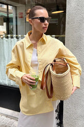 Relaxed Striped Button Down Shirt