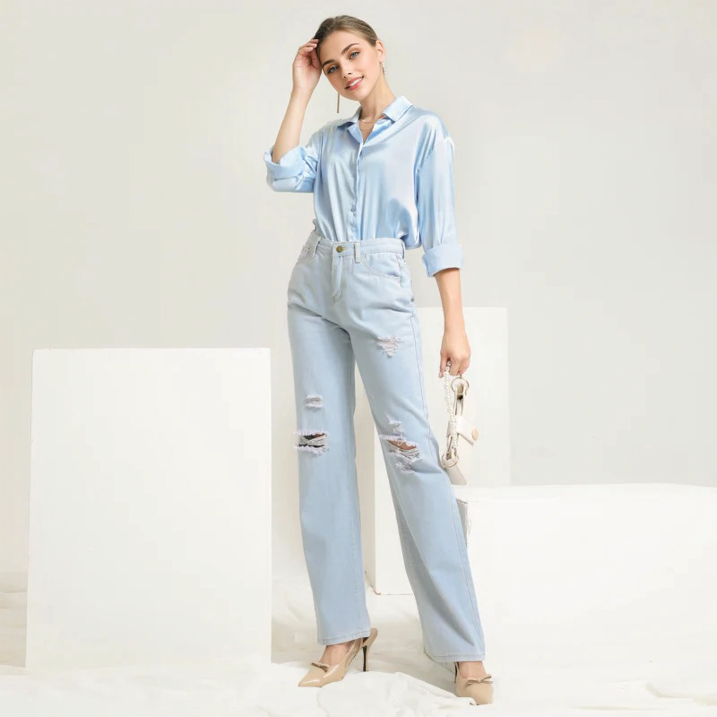 Julia Fashion - Casual Office Lady Jeans