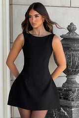 Fitted Sleeveless A-Line Work Dress