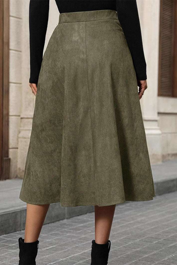 Elegant Textured Midi Christmas Skirt