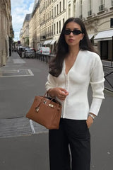 Slim Fit Knit Zip Cardigan