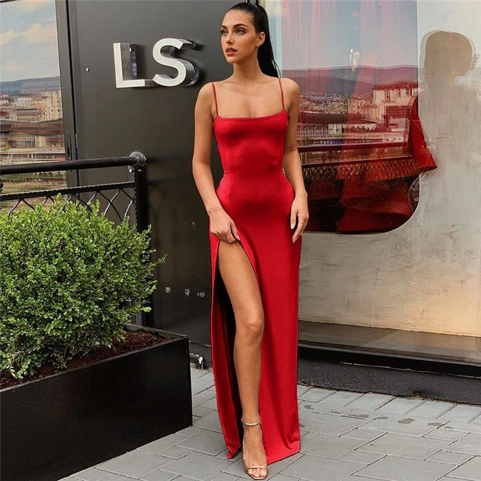 JuliaFashion - Sexy Sleeveless Camisole Clubwear Evening Party Dress