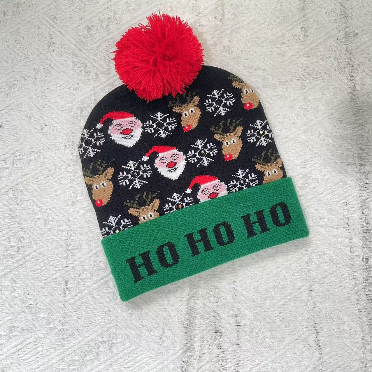 Jacquard Knit Christmas Hat