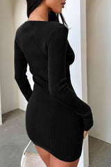 Slim Fit Knit Bodycon Sweater Dress