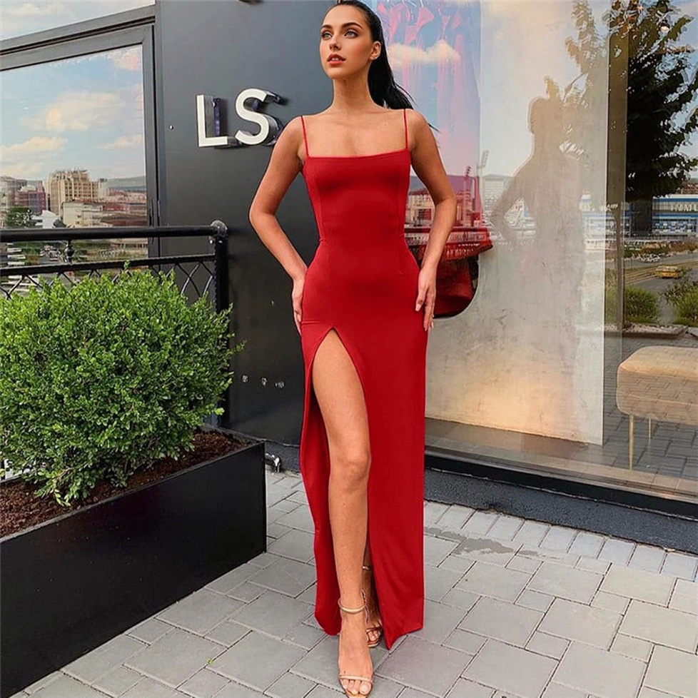 JuliaFashion - Sexy Sleeveless Camisole Clubwear Evening Party Dress