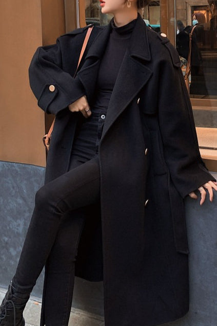 Oversized Double Breasted Christmas Outerwear