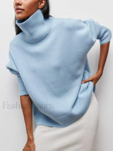 Cloudless Sky Turtleneck Oversized Sweater Blue / XS Sweaters