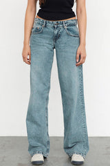 Solid Stretch Straight Leg Jeans