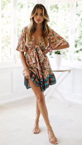 JuliaFashion - women elegant Cut Out Bohemian Mini Dress