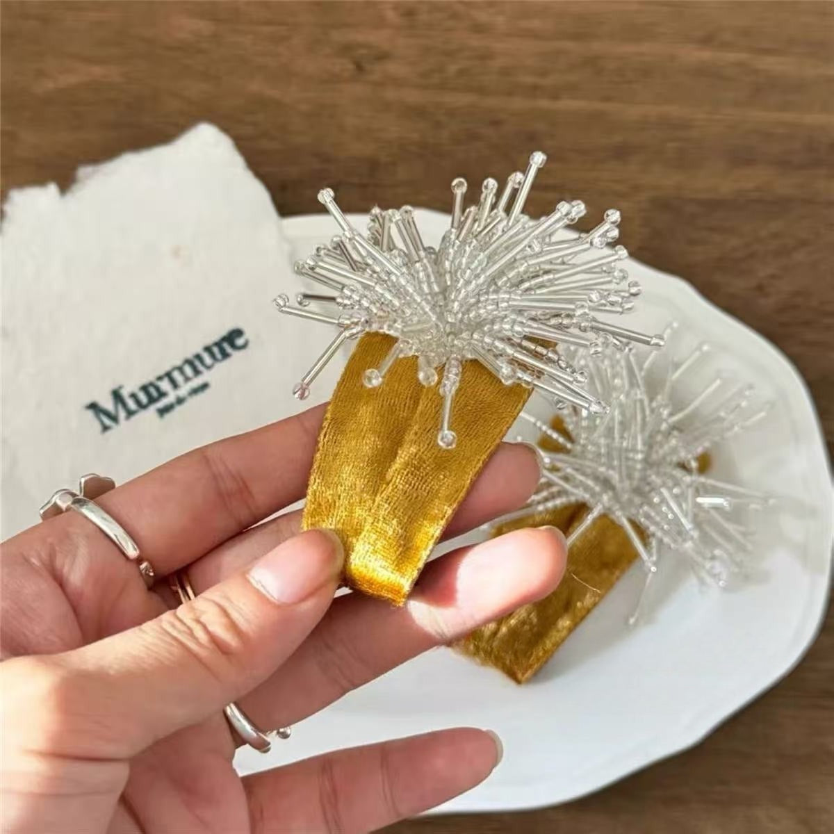 Glitter Beaded Fringe Firework Hair Accessory