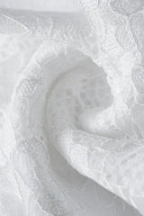 Scalloped Lace V Neck Blouse
