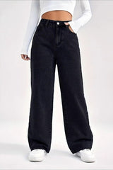 High Waist Chic Straight Relaxed Jeans