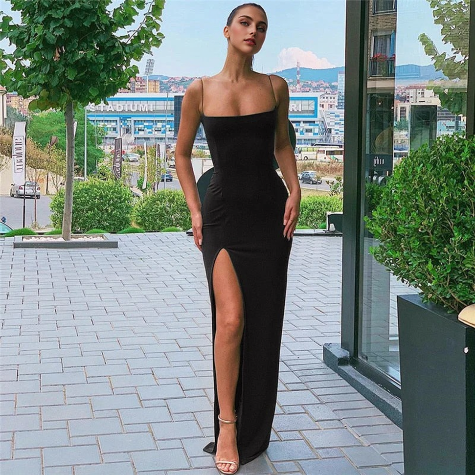 JuliaFashion - Sexy Sleeveless Camisole Clubwear Evening Party Dress
