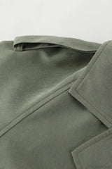 Lazy Casual Chic Wide Collar Tie Waist Trench Coat