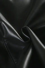 Vintage Y2K Furry Collar Leather Waist - Cinching Jacket