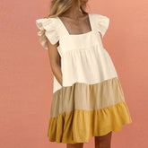 JuliaFashion - Women Elegant Butterfly Sleeve Backless Sexy Pocket Sundress