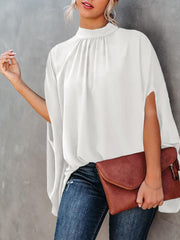 JuliaFashion - 2024 Women's Casual Batwing Sleeve Print O-neck Shirts Tops