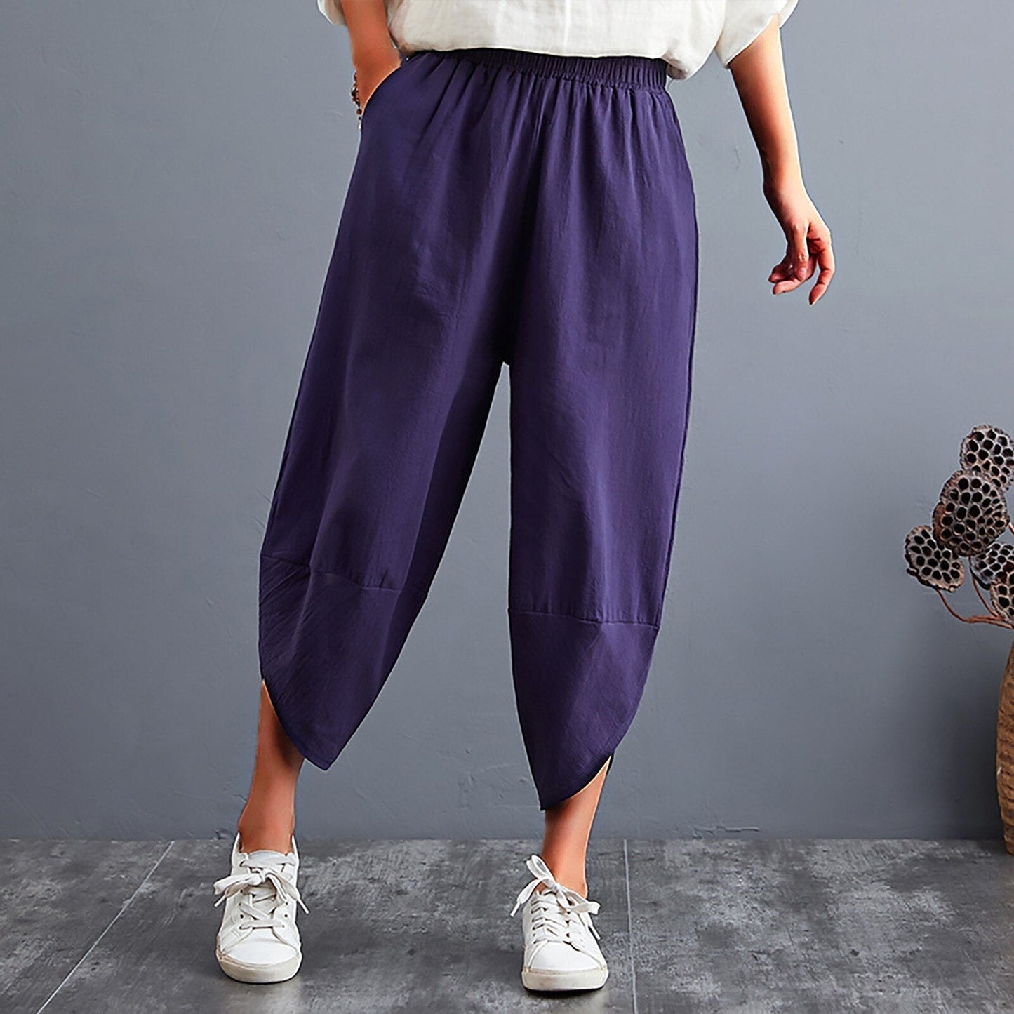JuliaFashion-Plus Size Streetwear Dance Trousers