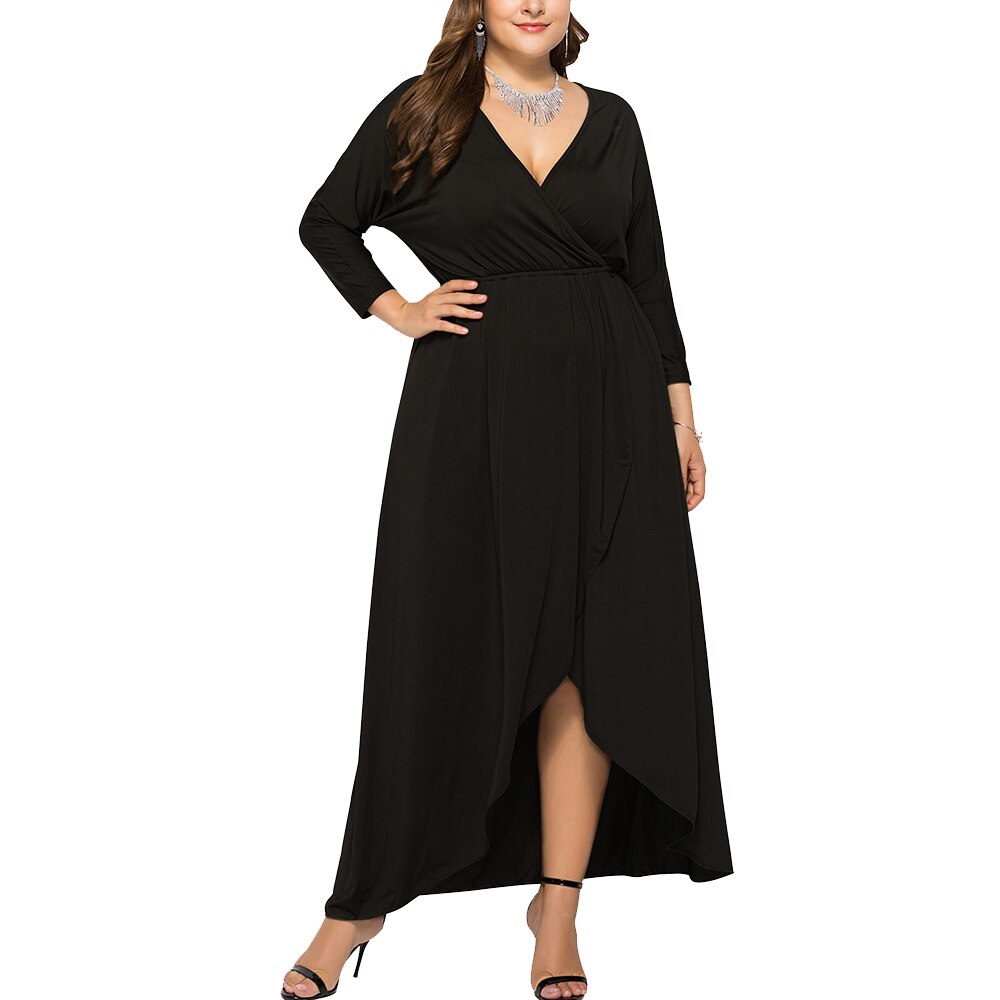 JuliaFashion - 2024 Solid Curve Pleated Waist Party Ruffled Dress