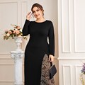 JuliaFashion - 2024 Stitching Leopard Commuter O-Neck Dress