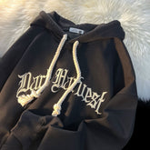 JuliaFashion - 2024 Thin Fashion Hoodie Oversize Loose Drape Sweatshirt