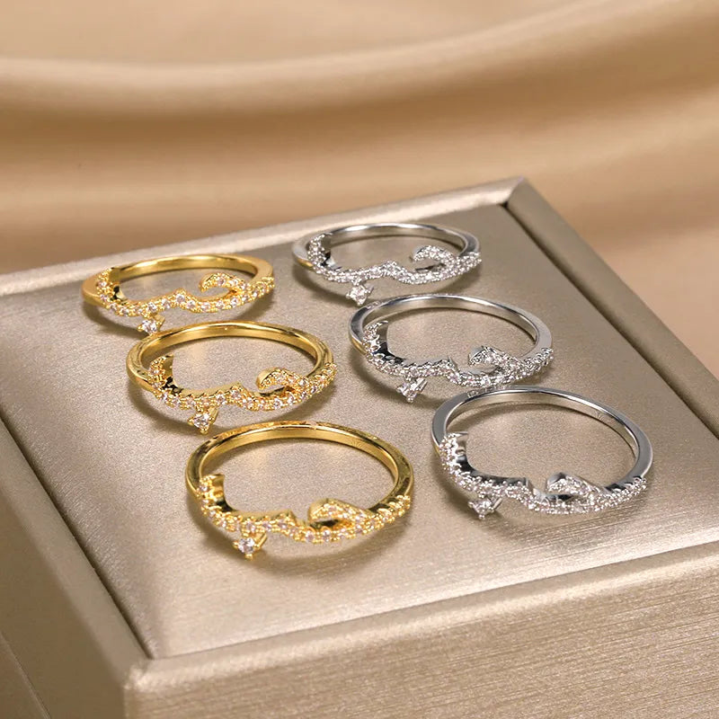 JuliaFashion - 2024 Romantic Crystal Charm Arabic Love Ring