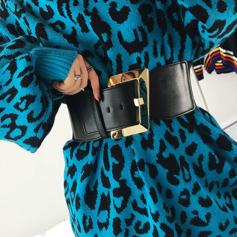 JuliaFashion - 2024 Waist Elastic Cummerbund Wide Stretch Big Dress Belt