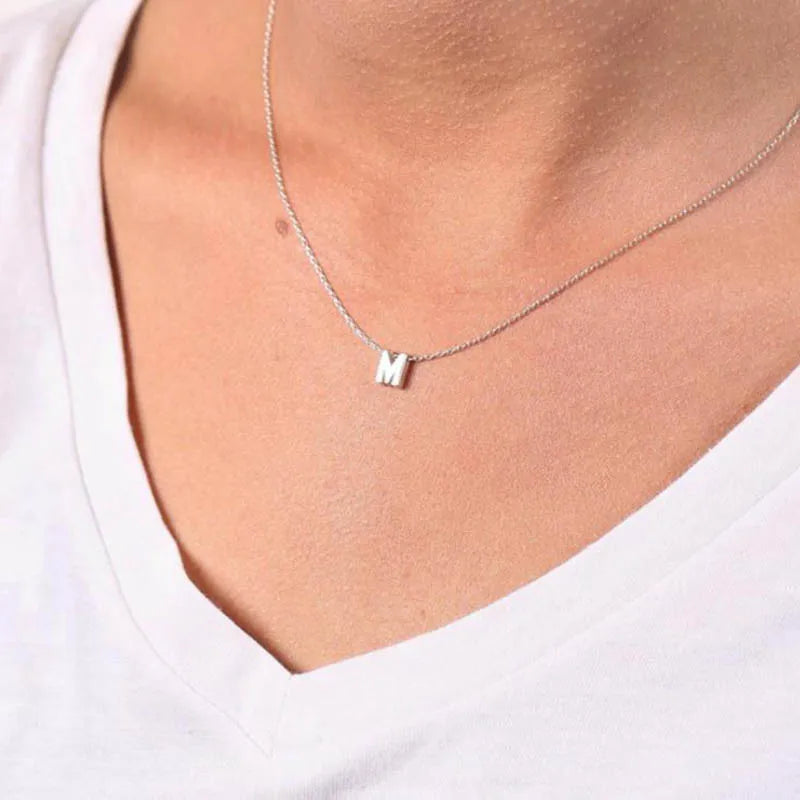 JuliaFashion-Gold Color Initial Charms Necklace