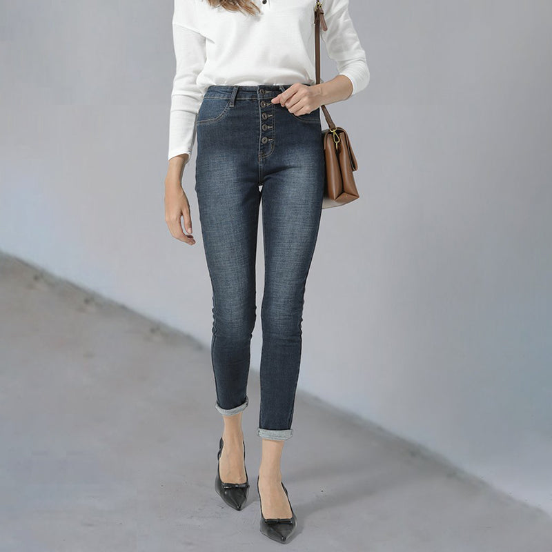 Fashion Women High Waisted Skinny Jeans