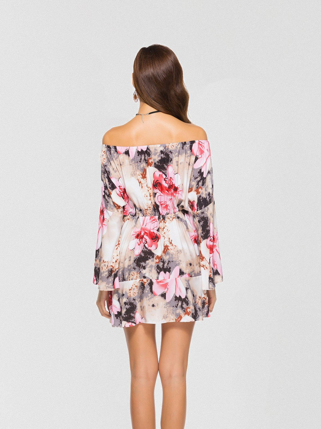 JuliaFashion - 2024 What Is Love Floral Off The Shoulder Dress
