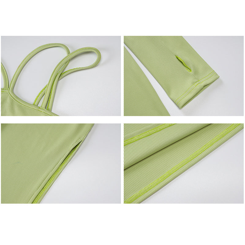 Green Cross Straps Women's Dress
