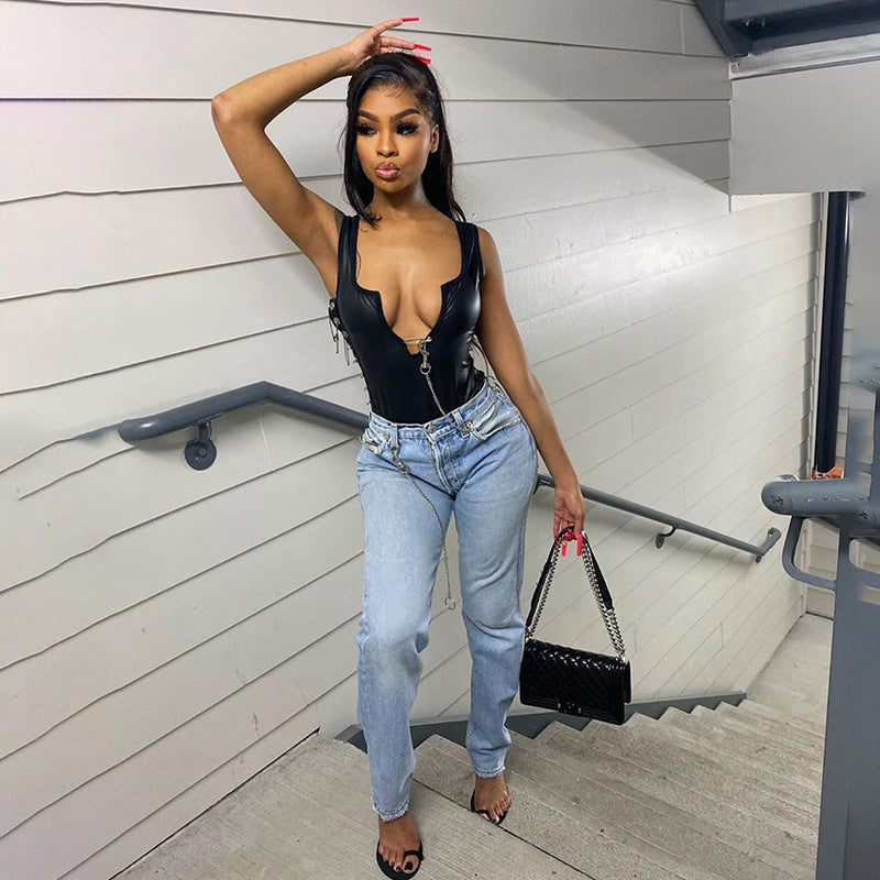 JuliaFashion - 2024 Street Fashion Fitness Trousers Hip Bandage Lace Up Vintage Pants