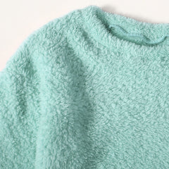 JuliaFashion - 2024 Solid Long Sleeve O-Neck Pullover Pajama Set