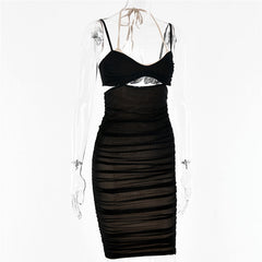 JuliaFashion - 2024 Sexy Sleeveless Hollow Out Slim Dress