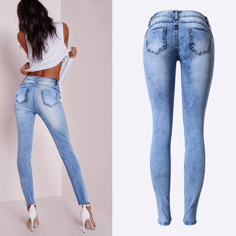 High Waist Pencil Denim Jeans