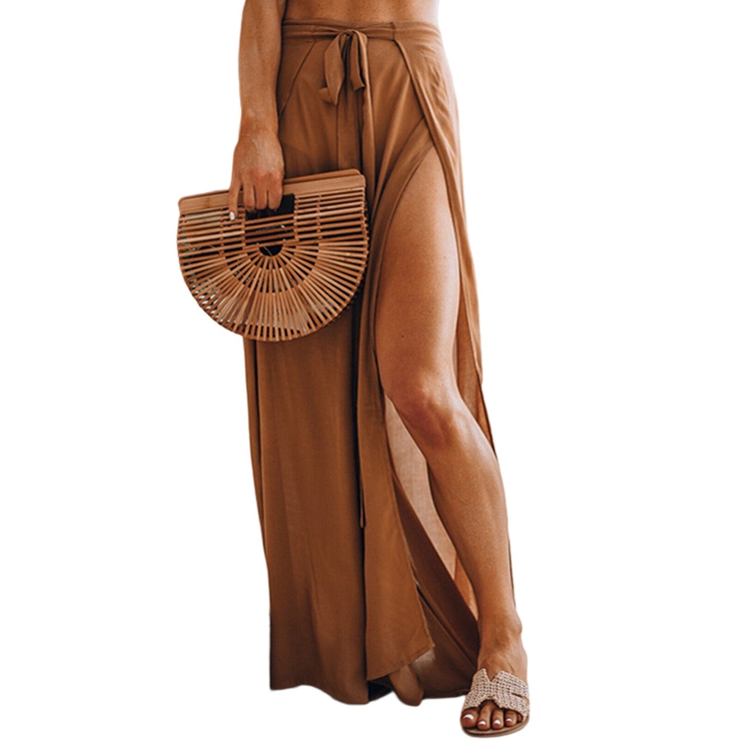JuliaFashion - 2024 Vintage Lace-Up Cotton Linen Wide Leg Pants
