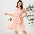 JuliaFashion - Short Sleeve Lace Chiffon Bohemian Sundress