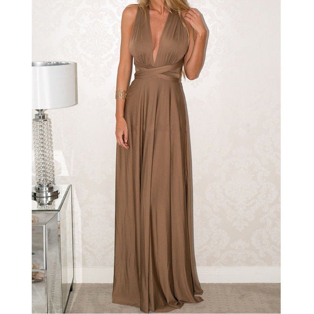 JuliaFashion - 2024 Women Maxi Club Dress Bandage Long Party Multiway Swing Dress