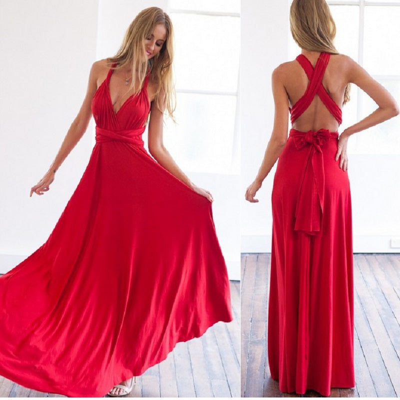 JuliaFashion - 2024 Women Maxi Club Dress Bandage Long Party Multiway Swing Dress