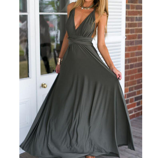 JuliaFashion - 2024 Women Maxi Club Dress Bandage Long Party Multiway Swing Dress