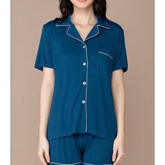 JuliaFashion-Cozy Short Sleeve Lounge Wear