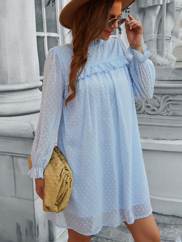 JuliaFashion - 2024 Solid Ruffles High Waist Bohemian Sexy Beach Mini Dress