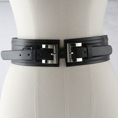 JuliaFashion-Leather Corset Cummerbunds Wild Pin Buckle Belt