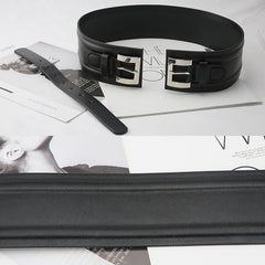 JuliaFashion-Leather Corset Cummerbunds Wild Pin Buckle Belt