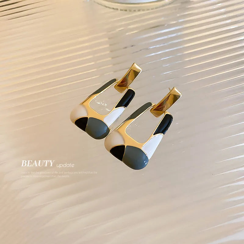 JuliaFashion - 2024 Trapezoid Geometric Long Dangle Earrings
